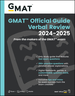 GMAT Official Guide Verbal Review 2024-2025: Book + Online Question Bank Discount