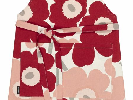 Esiliina Marimekko Pieni Unikko, puuvilla, roosa, harmaa For Discount